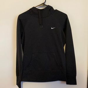 Lightweight Nike Drawstring Hoodie Thermafit in Black Size S